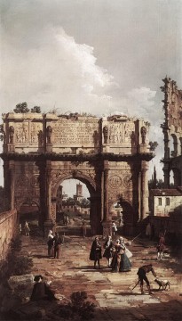 Landscapes Painting - rome the arch of constantine 1742 Canaletto Venice